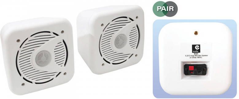 e-audio E audio B420 Kleine Vochtbestendige Luidspreker Set 80 Watt Wit