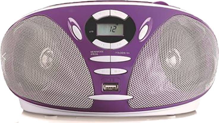 Draagbare FM-radio CD- en USB-speler - Lenco SCD-37 USB RED