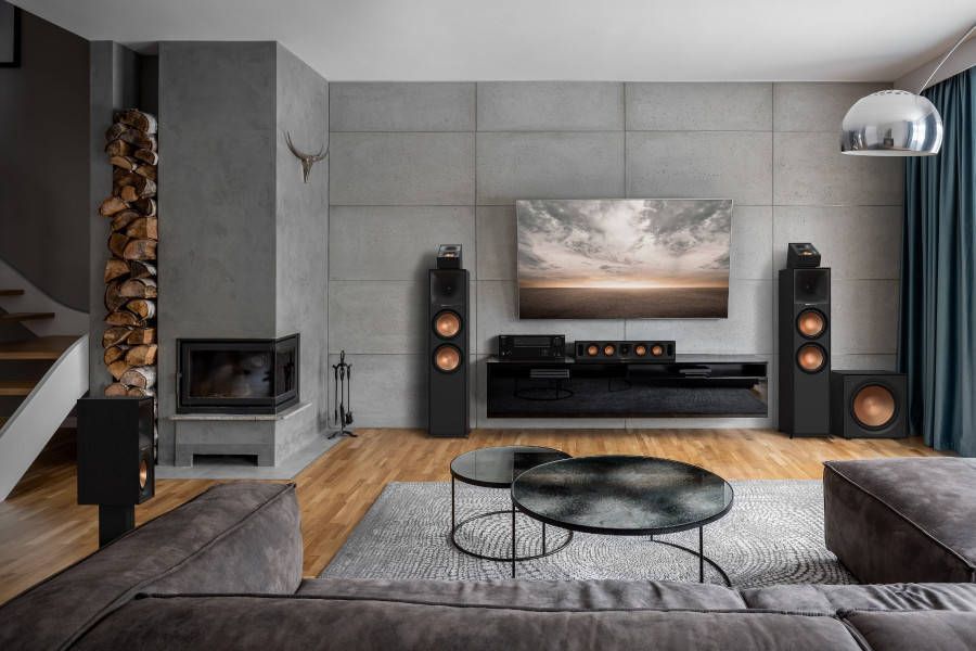 Klipsch Onkyo TX NR6100 7.2 receiver + Reference home cinema systeem Zwart