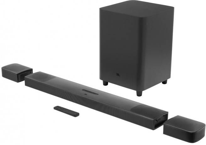 JBL Soundbar 9 1 met surround speakers en subwoofer