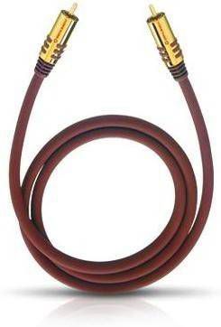 Oehlbach Subwoofer cinchkabel 5, 0 m mono Subwoofer kabel Rood